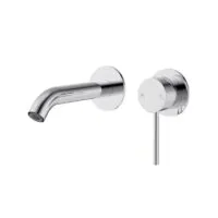 Otus Slimline Basin/Bath Mixer with Curved Spout – Separate Cover Plates - Chrome Otus Slimline Basin/Bath Mixer with Curved Spout – Separate Cover Plates - Chrome