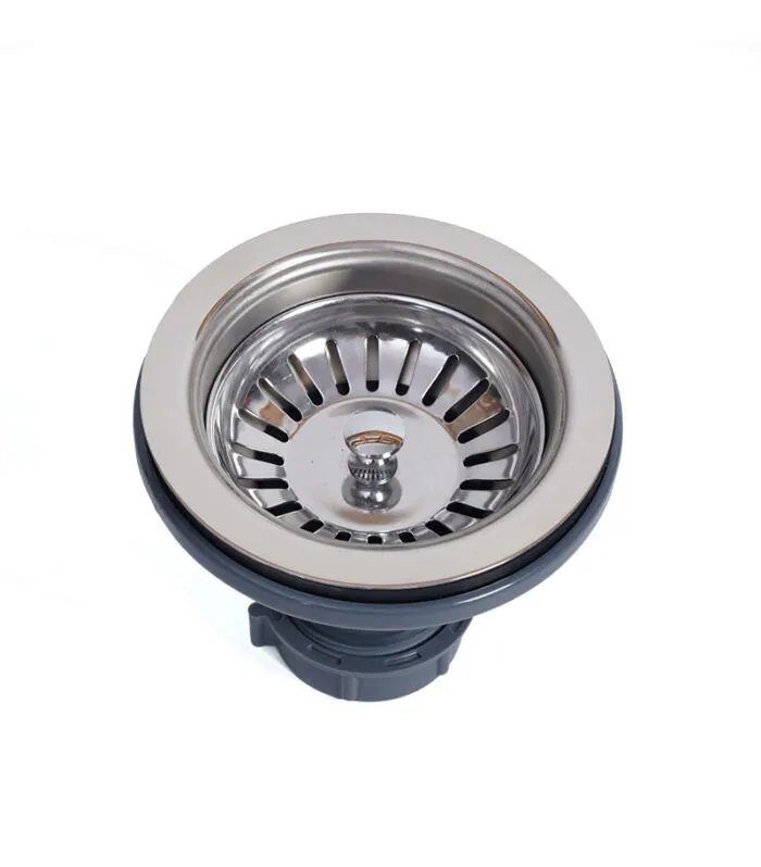 Chrome Stainless Steel Basket Waste For Fireclay Sinks - Topview