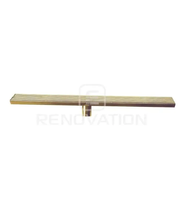 Linear Stainless Steel Gold Floor Grate 600mm to 1200mm Sideview