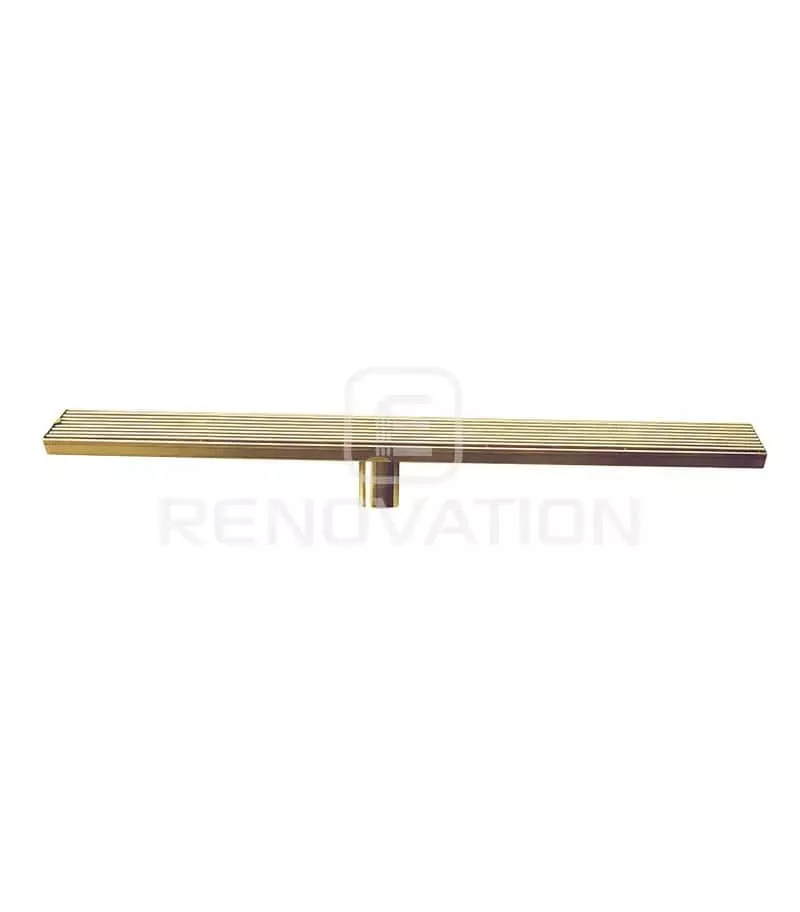 Linear Stainless Steel Gold Floor Grate 600mm to 1200mm Sideview