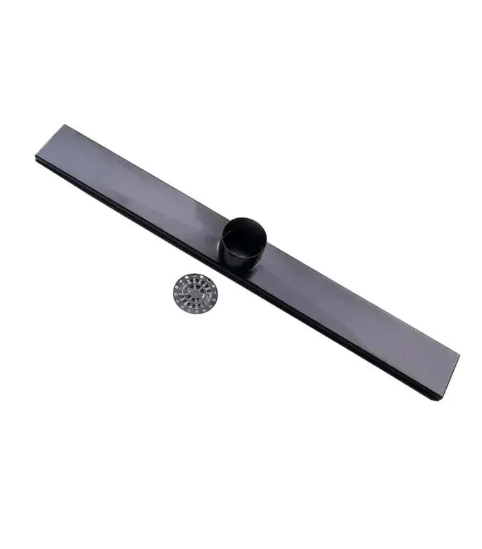 Linear Stainless Steel Gunmetal Grey Floor Grate 600mm to 1200mm Backview