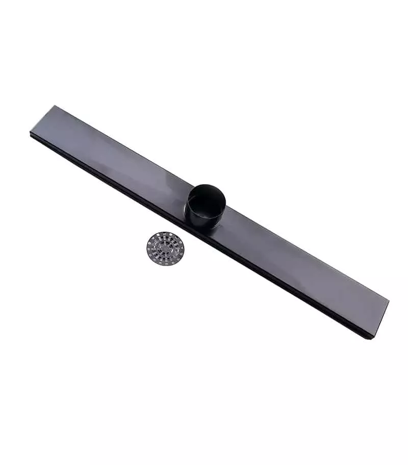 Linear Stainless Steel Gunmetal Grey Floor Grate 600mm to 1200mm Backview