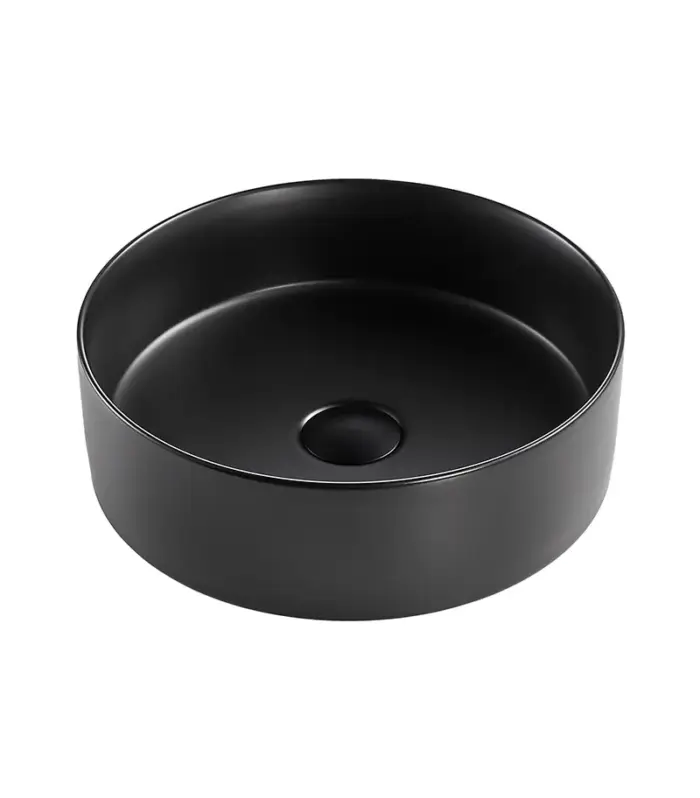 Cove Matt Black Round Above Counter Basin
