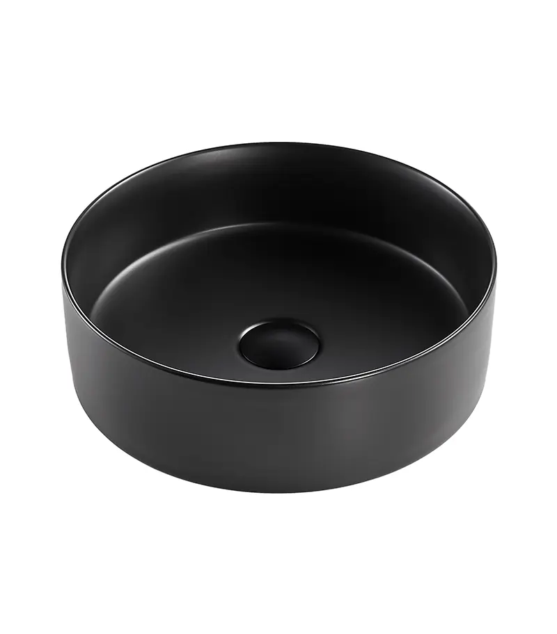 Cove Matt Black Round Above Counter Basin