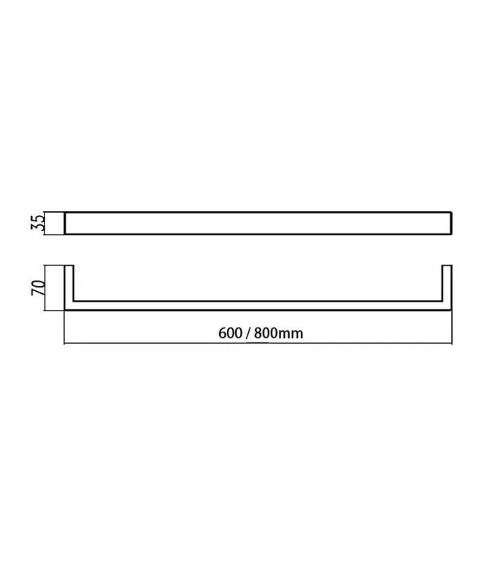 IVANO Single Towel Rail - Specification
