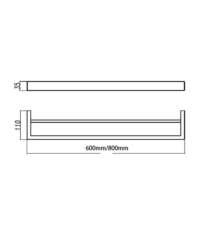 IVANO Double Towel Rail - Specification