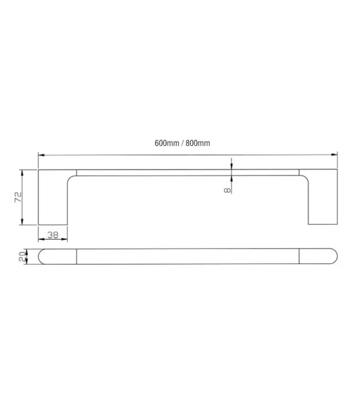 VOG Single Towel Rail Specification
