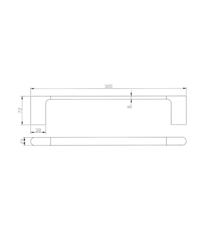 VOG 300mm Hand Towel Rail - Specification
