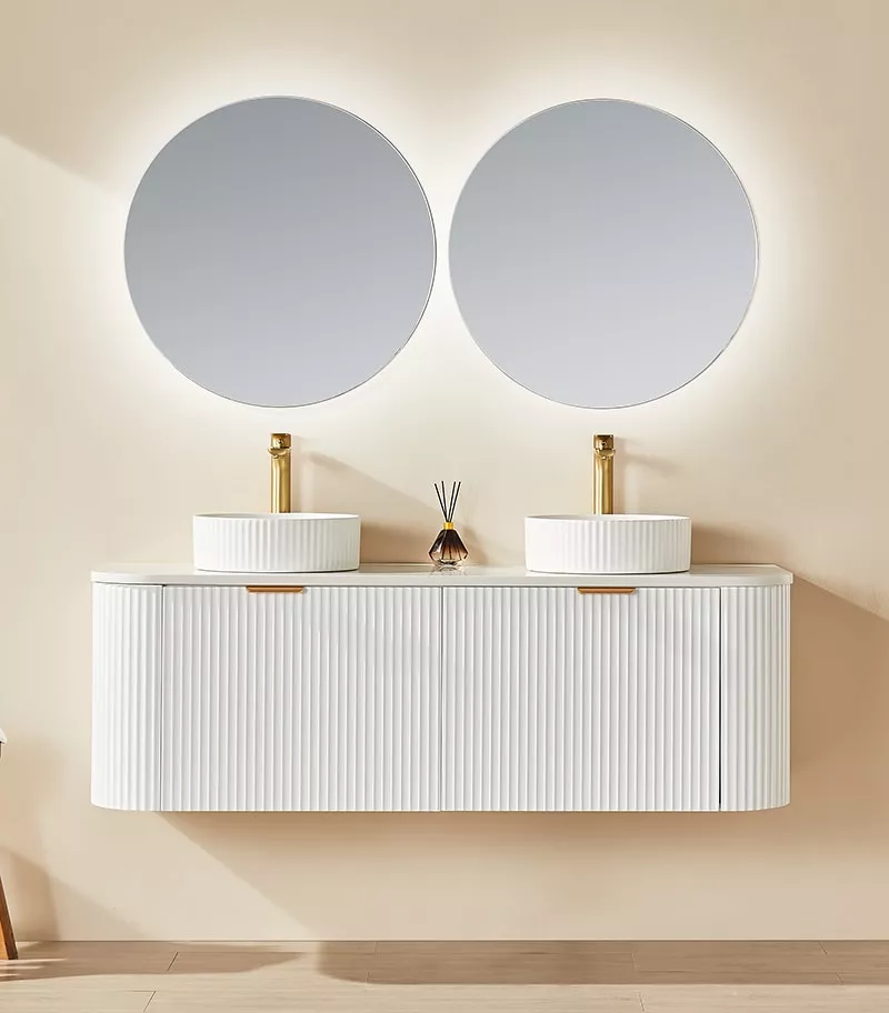CETO AVOLON 1490mm Matt White Wall Hung Vanity Cabinet
