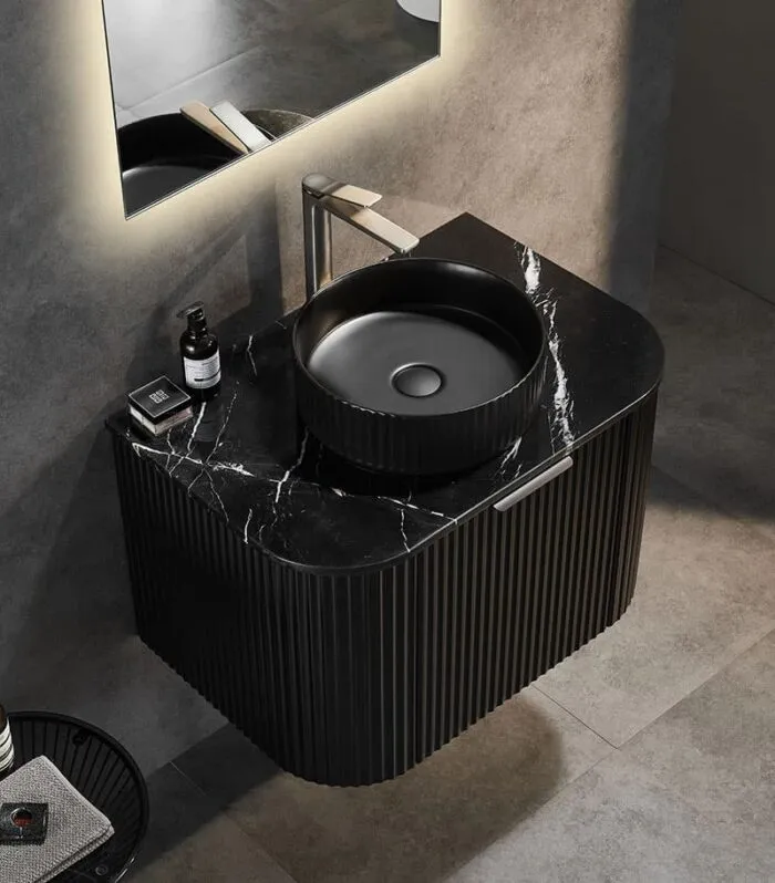 CETO AVOLON 740mm Matt Black Wall Hung Vanity Cabinet