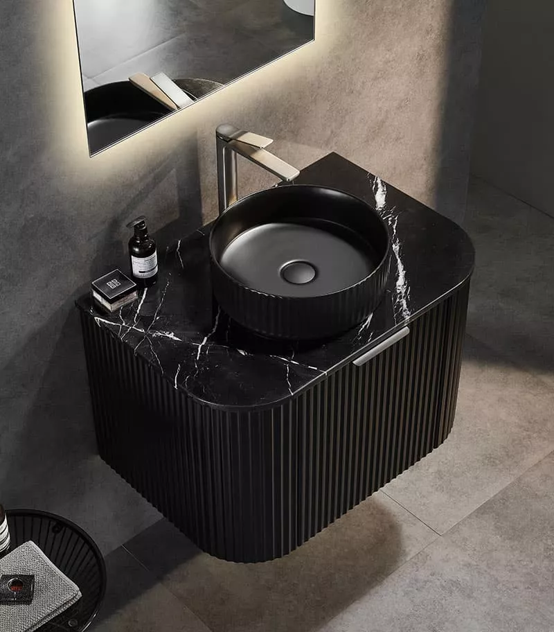 CETO AVOLON 740mm Matt Black Wall Hung Vanity Cabinet
