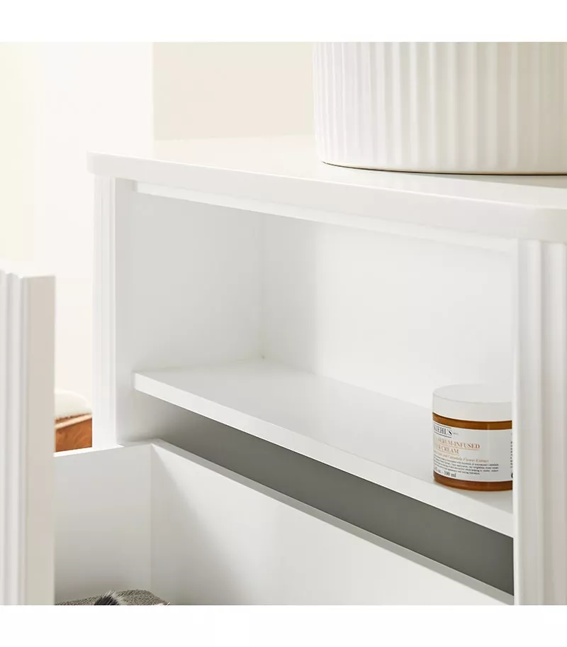 CETO AVOLON 740mm/890mm Matt White Wall Hung Vanity Cabinet Interior View