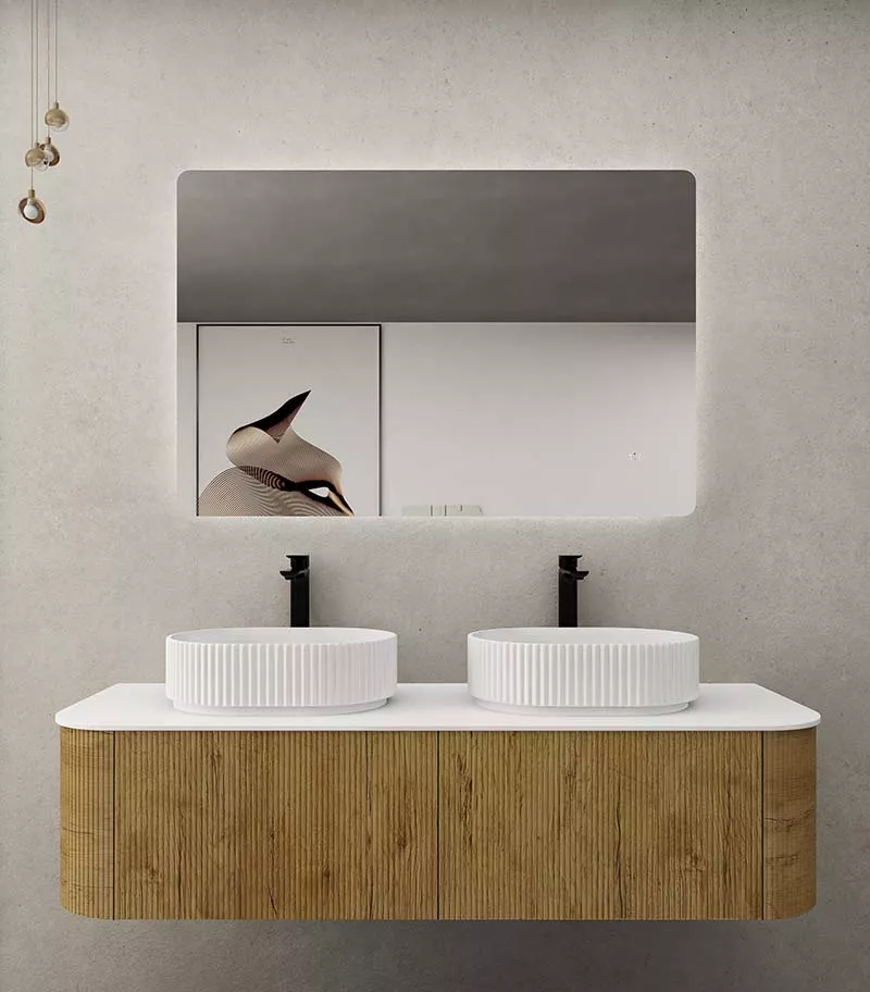 CETO Bronte 1488mm Prime Oak Wall Hung Vanity Cabinet