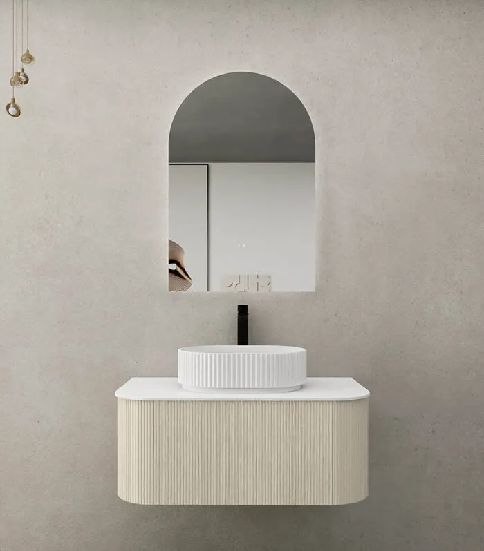 CETO Bronte 890mm Coastal Oak Wall Hung Vanity Cabinet