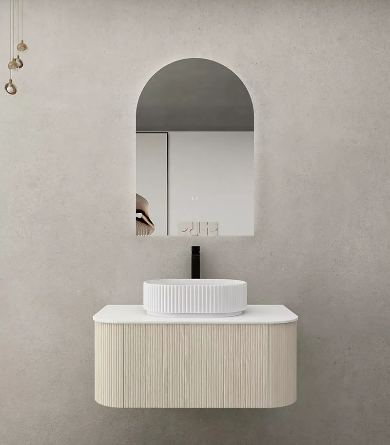 CETO Bronte 890mm Coastal Oak Wall Hung Vanity Cabinet