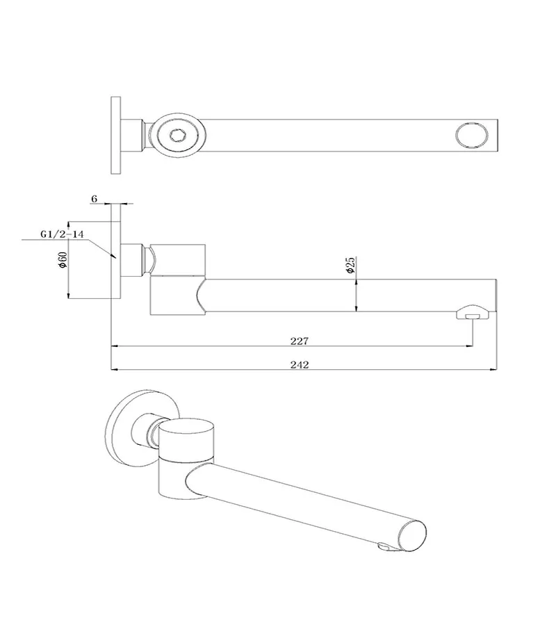 Otus Basin/Bath Swivel Spout - Specification