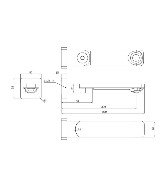Ruki Swivel Basin/Bath Spout - Specification