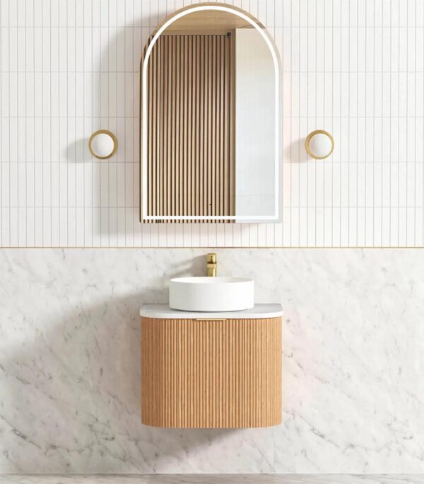 Bondi Woodland Oak 600mm Plywood Wall Hung Vanity Background