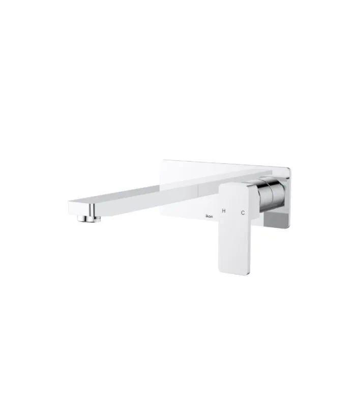 IKON Ceram Wall-Mounted Basin/Bath Mixer - Chrome