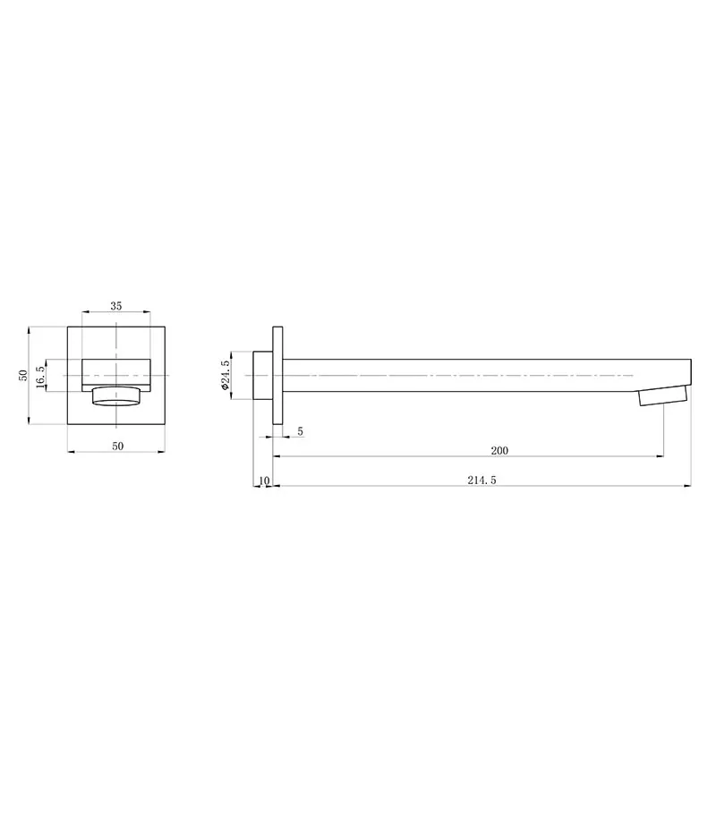 IKON Ceram Chrome Bath Spout Or Outlet Specification
