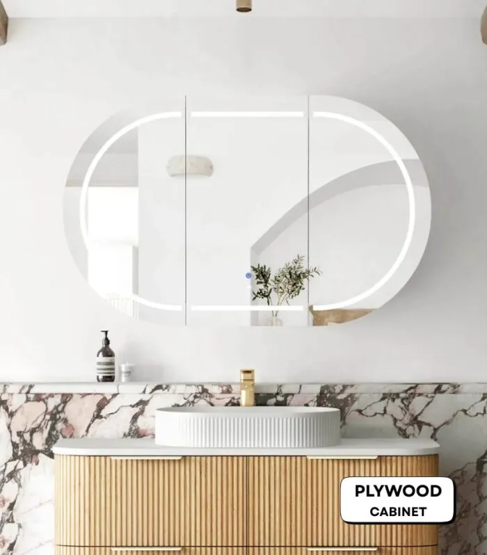 Bondi LED Shaving Cabinet - Woodland Oak