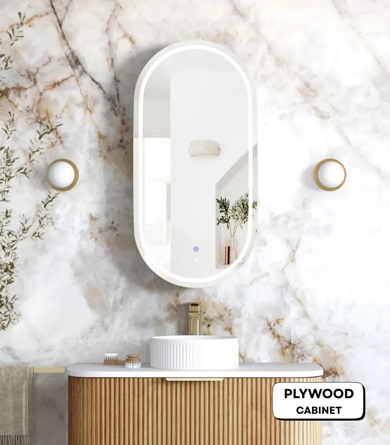 Noosa LED 450x900mm Shaving Cabinet - Woodland Oak