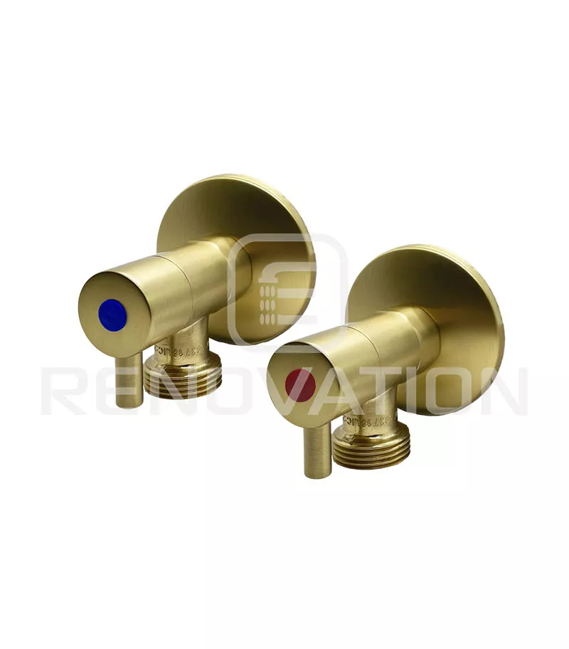 Dan Elle Brushed Gold 1/4 Turn Ceramic Disk Washing Machine Stops