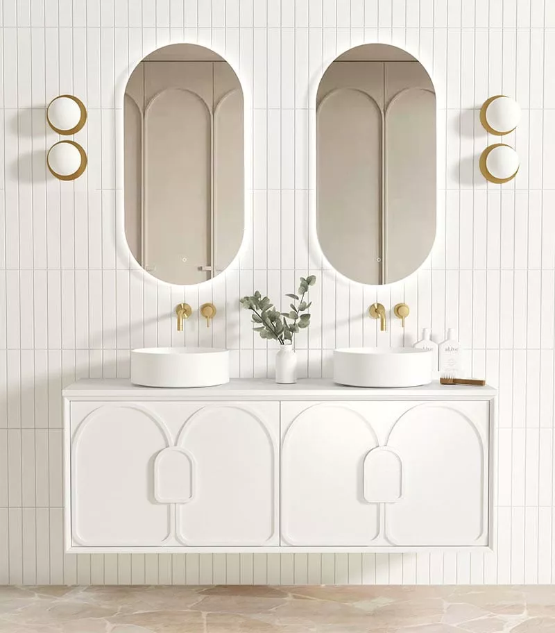 Laguna Satin White 1500mm Wall Hung Vanity Cabinet