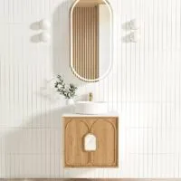 Laguna 600mm Wall Hung Vanity - Woodland Oak