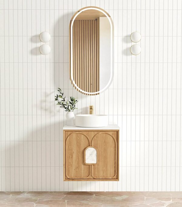 Laguna 600mm Wall Hung Vanity - Woodland Oak
