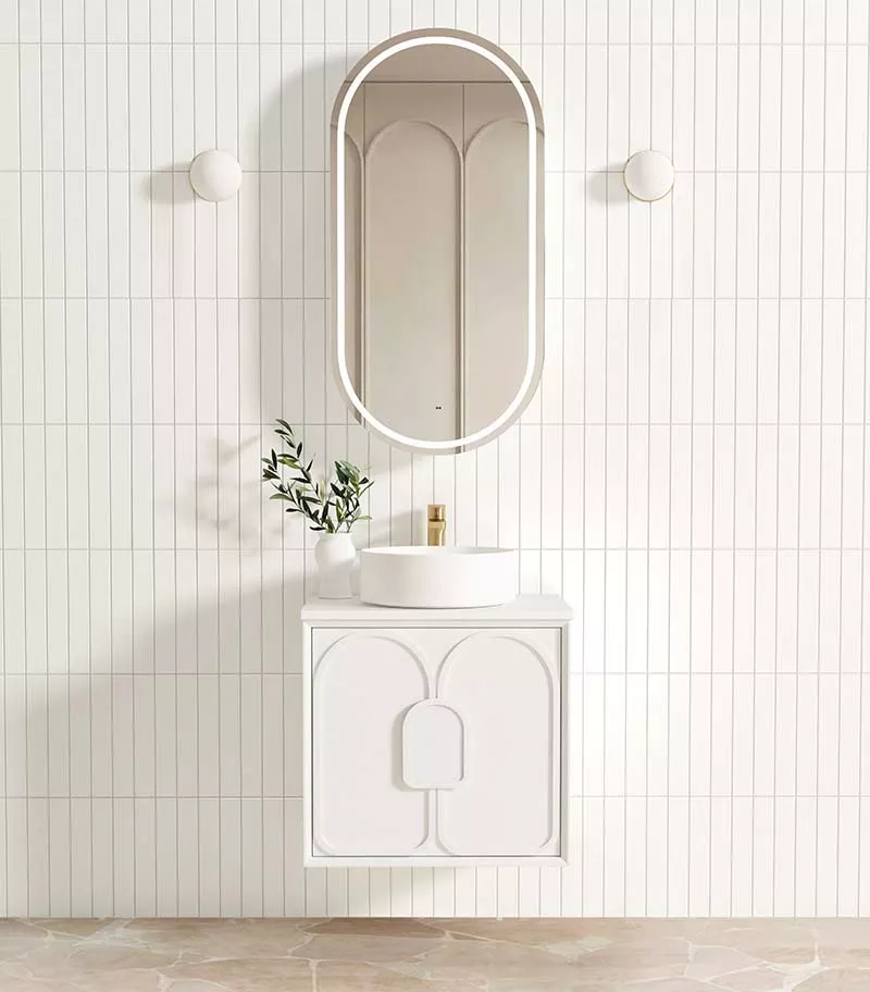 Laguna 600mm Wall Hung Vanity - Matte White