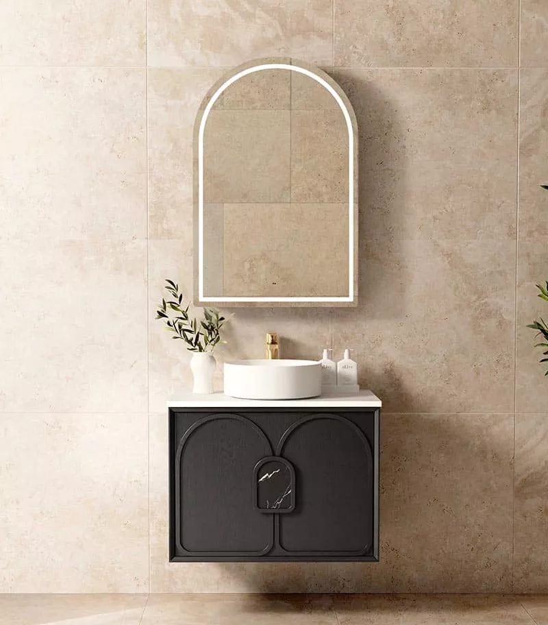 Laguna 750mm Wall Hung Vanity - Black Oak