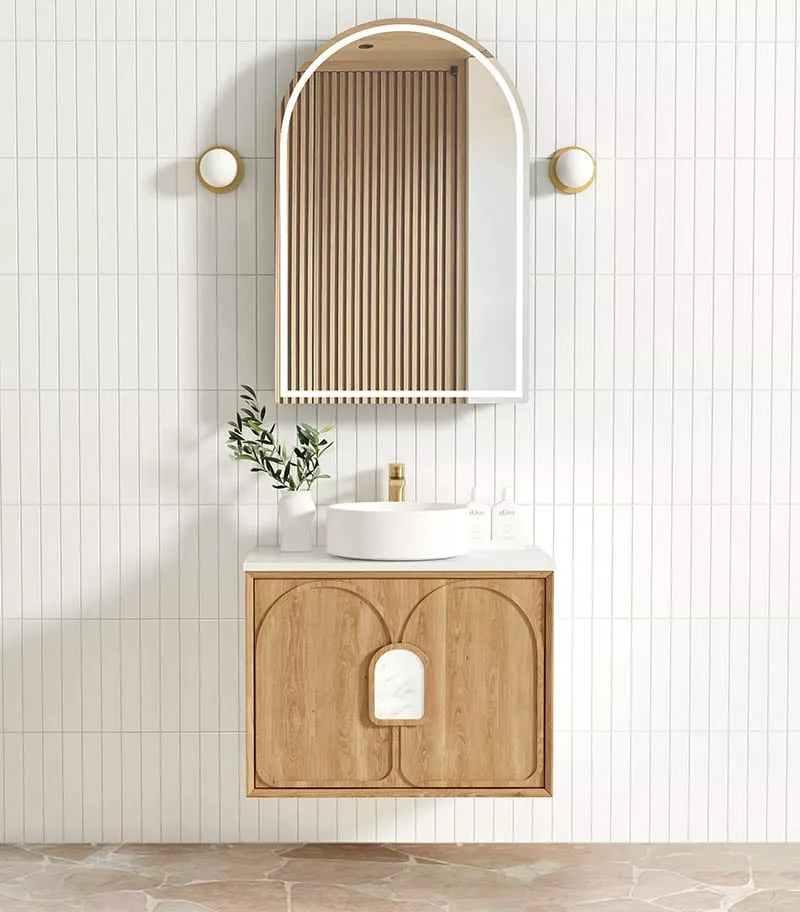 Laguna 750mm Wall Hung Vanity – Woodland Oak