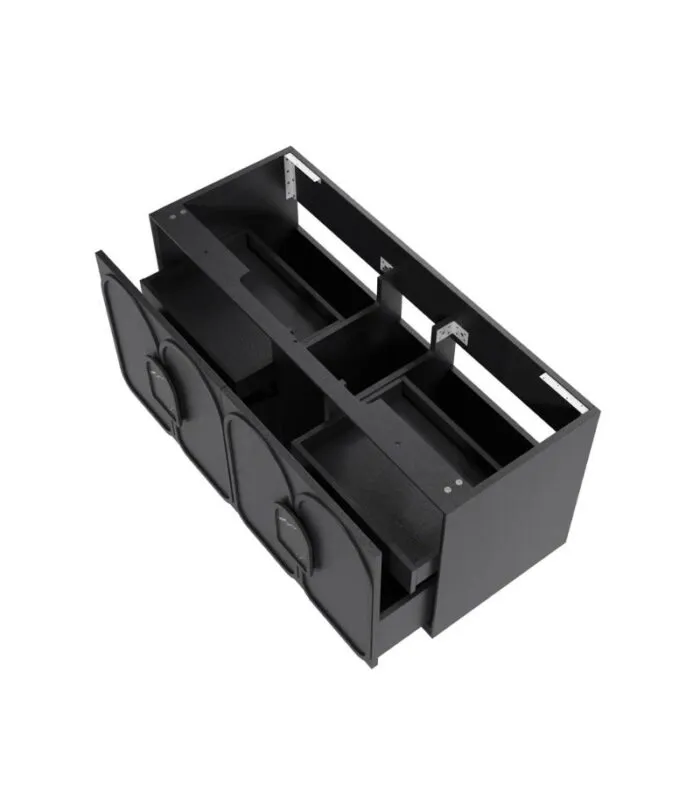Laguna 1200mm Single Bowl Wall Hung Vanity – Black Oak | Interior