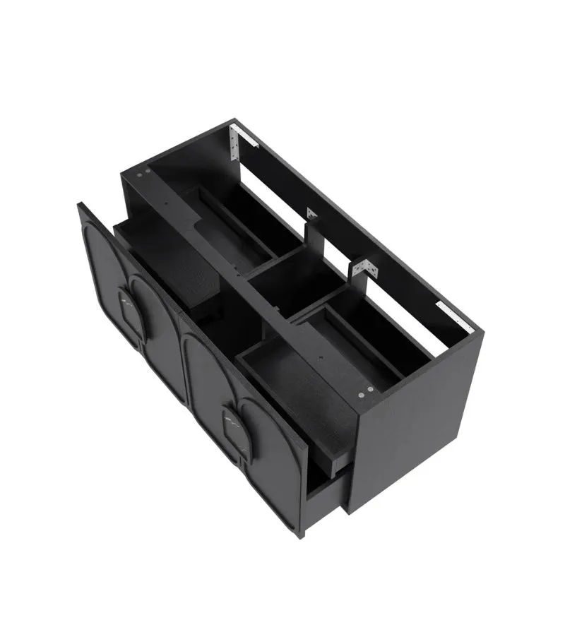 Laguna 1200mm Single Bowl Wall Hung Vanity – Black Oak | Interior