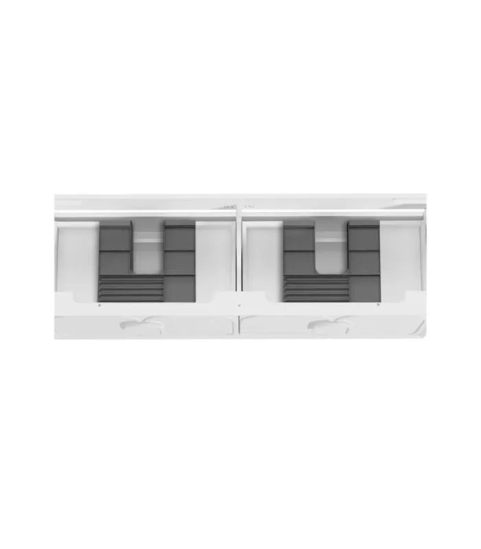 Laguna 1500mm Double Bowl Wall Hung Vanity – Matte White | Interior