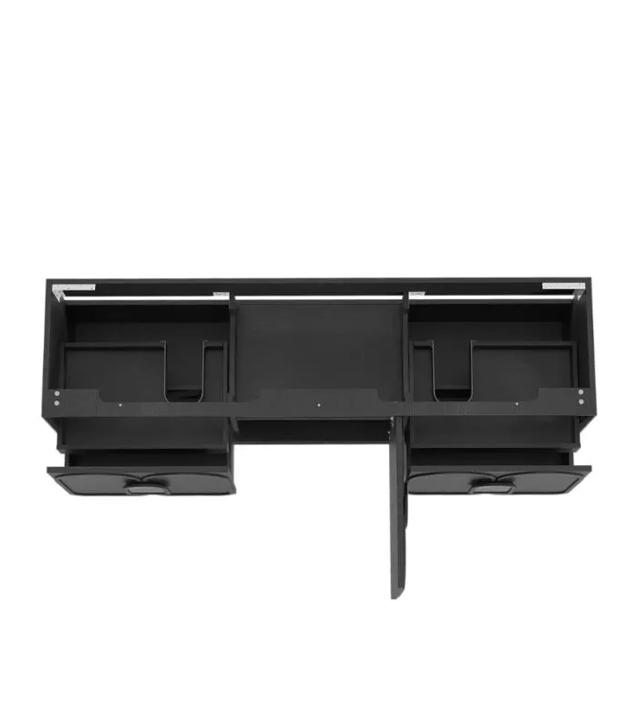 Laguna 1800mm Double Bowl Wall Hung Vanity – Black Oak | Interior