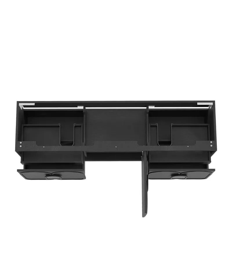 Laguna 1800mm Double Bowl Wall Hung Vanity – Black Oak | Interior