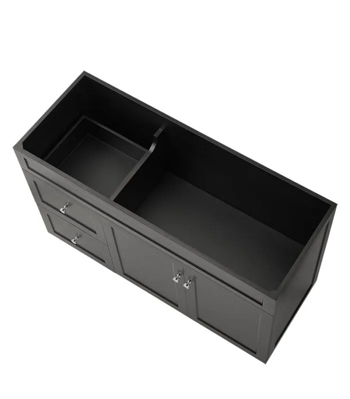 Harrington Matt Black 1200mm Single Bowl PVC Freestanding Vanity Cabinet Only