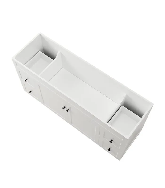 Harrington Matt White 1500mm Single Bowl PVC Freestanding Vanity Cabinet Only
