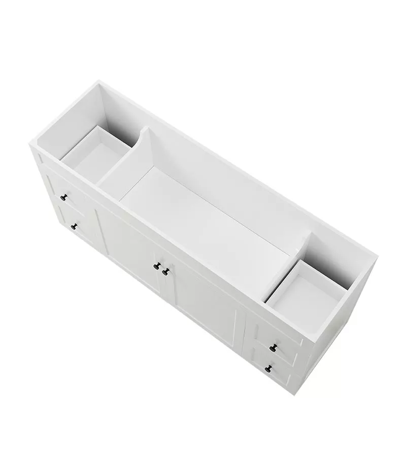 Harrington Matt White 1500mm Single Bowl PVC Freestanding Vanity Cabinet Only