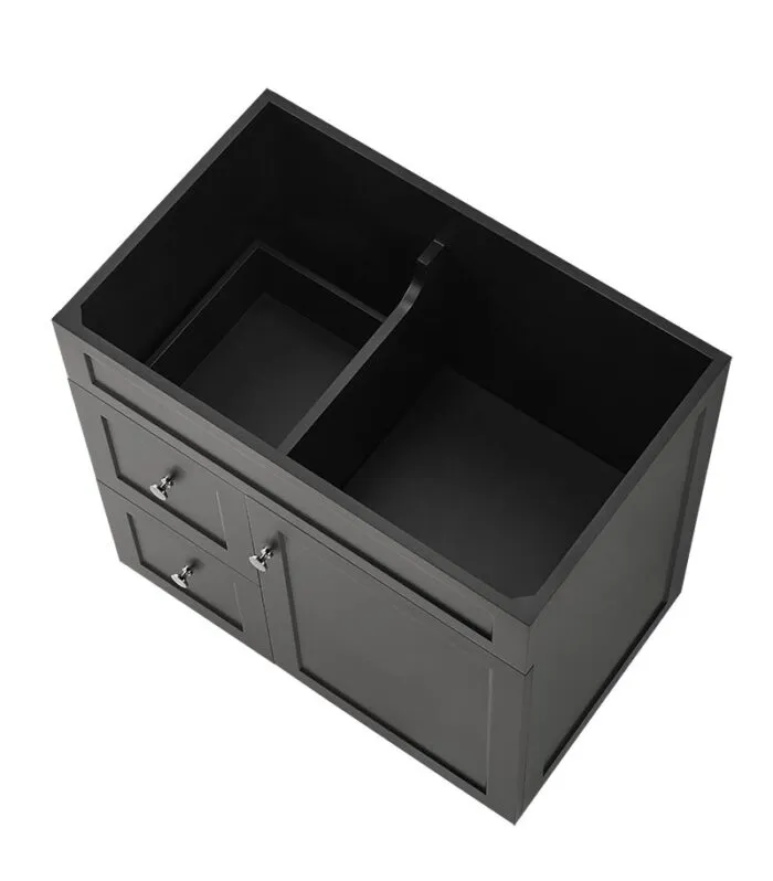Harrington Matt Black 750mm PVC Freestanding Vanity Cabinet Only
