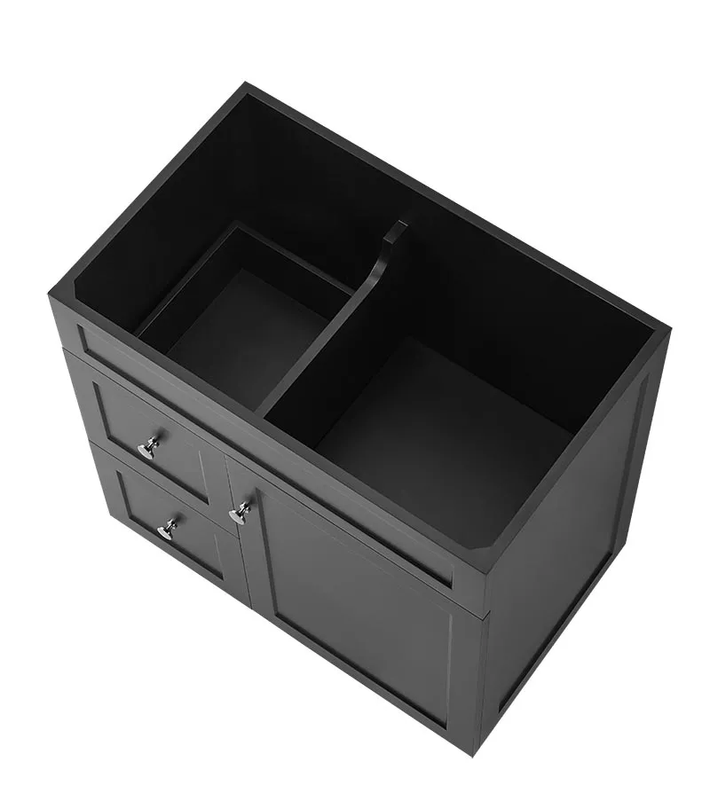 Harrington Matt Black 750mm PVC Freestanding Vanity Cabinet Only