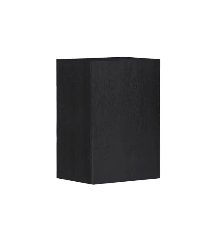 Bondi Laundry Wall Cabinet 416mm - Black Oak Side View