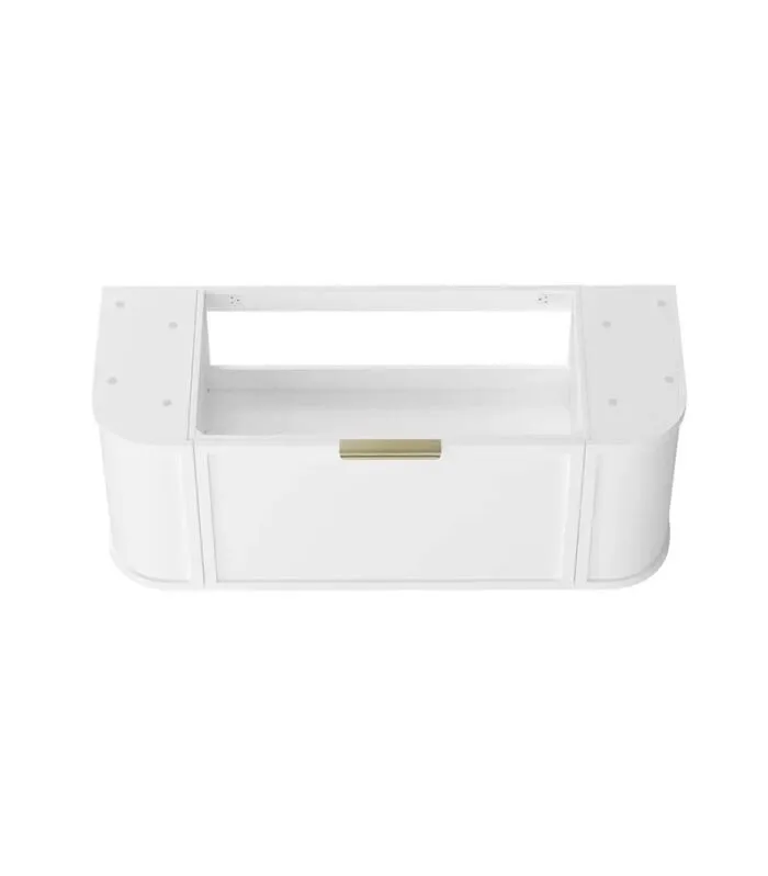 Hampshire 1200mm Wall Hung Vanity - Satin White Top View
