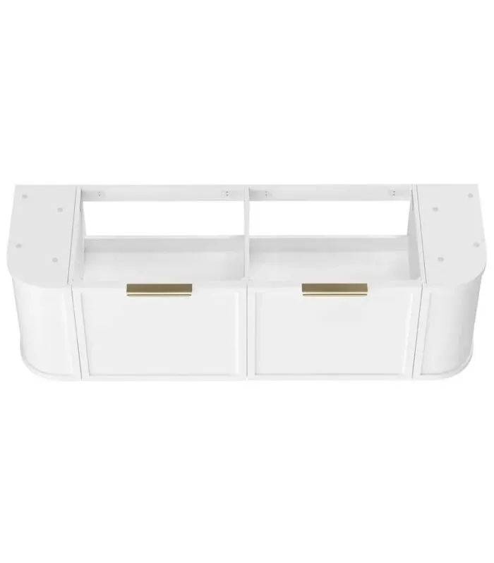 Hampshire 1500mm Wall Hung Vanity - Satin White Top View