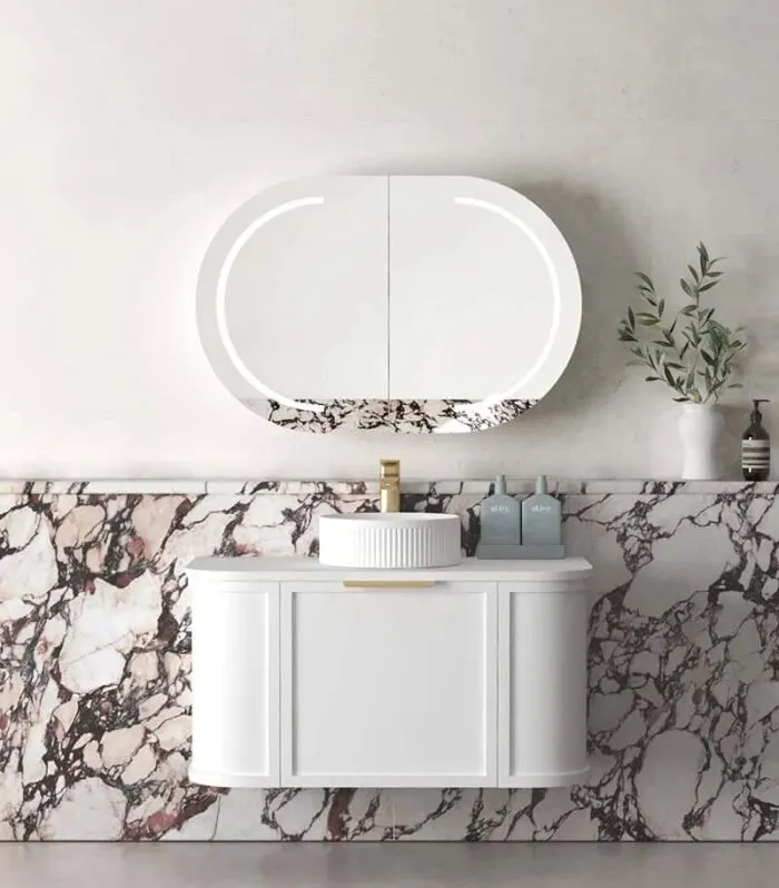 Hampshire 900mm Wall Hung Vanity - Satin White