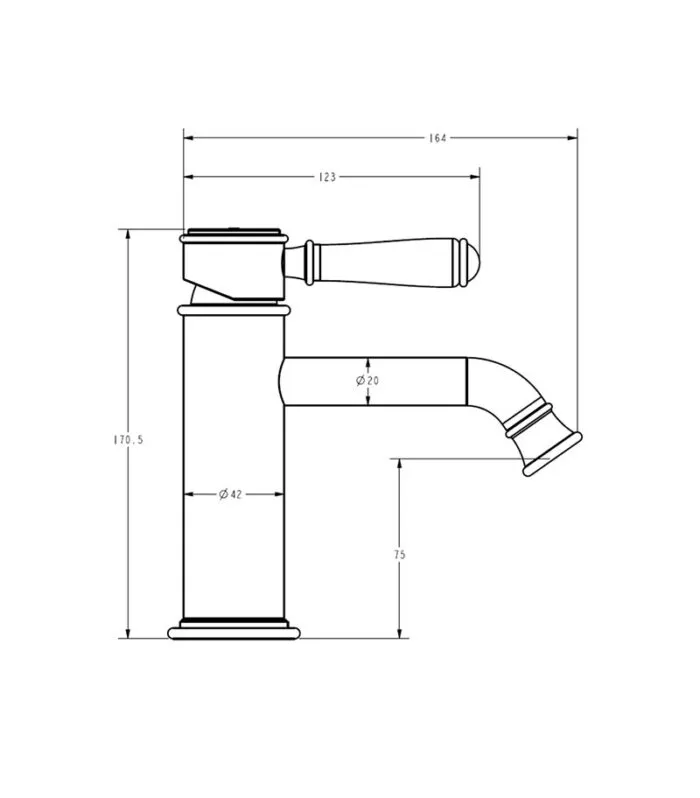 IKON Clasico Short Basin Mixer Specification