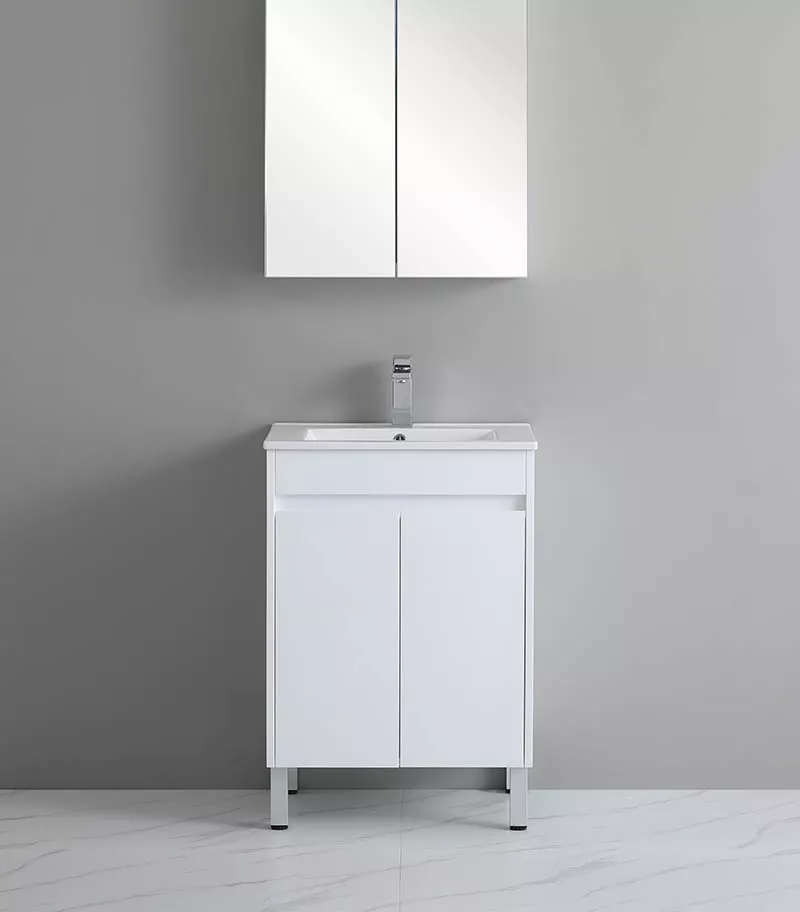 Bexley 600mm Freestanding Vanity On Legs - Gloss White