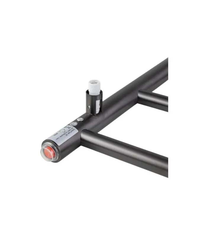 Aqua Round Heated Towel Rack - Gunmetal Grey Bottom